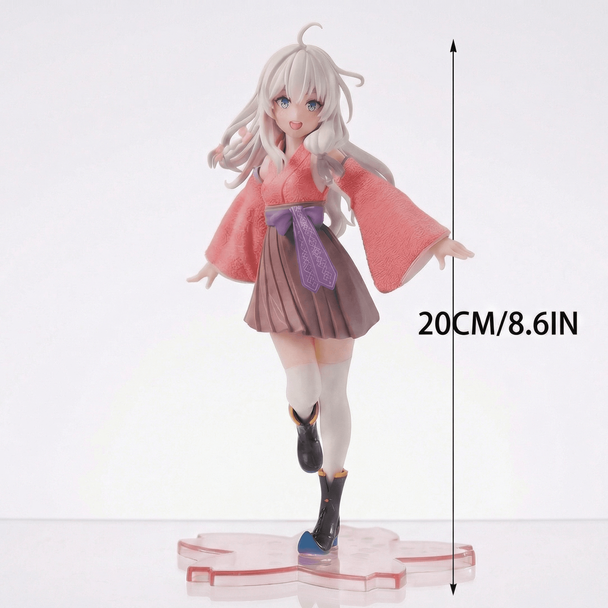 Moelina™ Elegant Anime Figurine — Soft Pink Kimono Edition