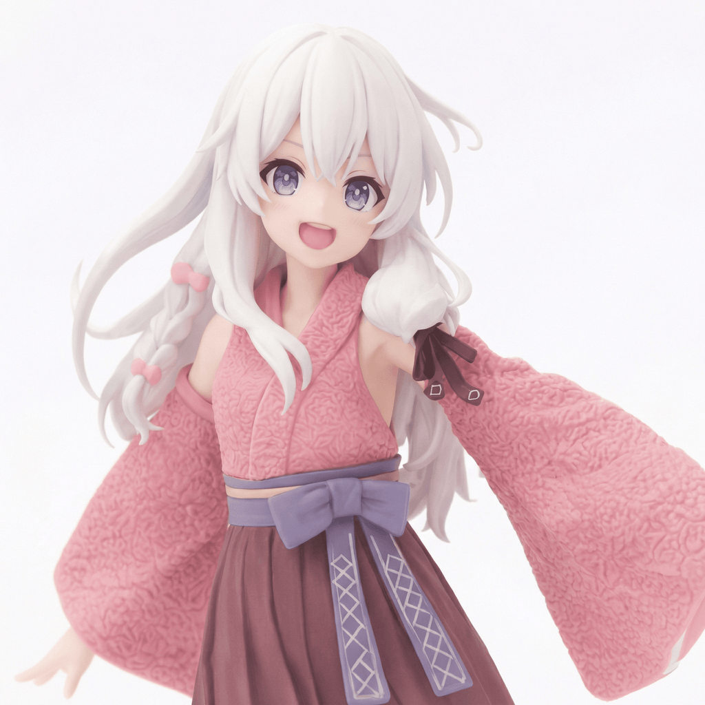 Moelina™ Elegant Anime Figurine — Soft Pink Kimono Edition