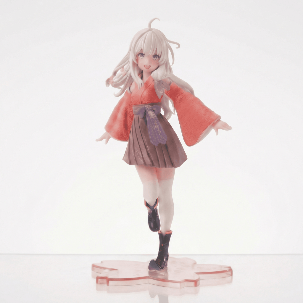 Moelina™ Elegant Anime Figurine — Soft Pink Kimono Edition