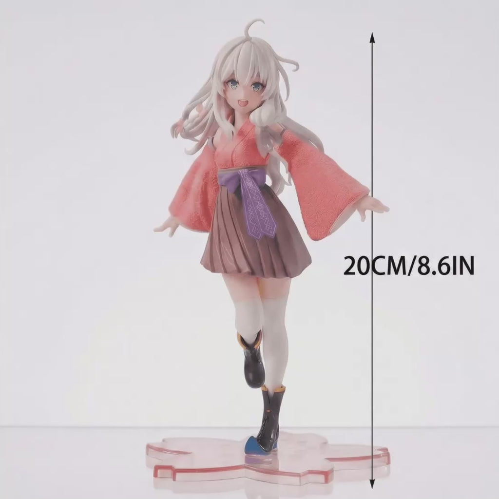Moelina™ Elegant Anime Figurine — Soft Pink Kimono Edition